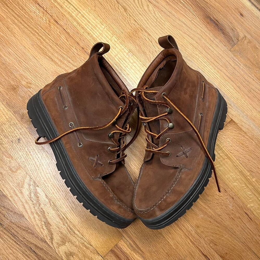 Vintage Polo-sport leather Men's Brown Boots